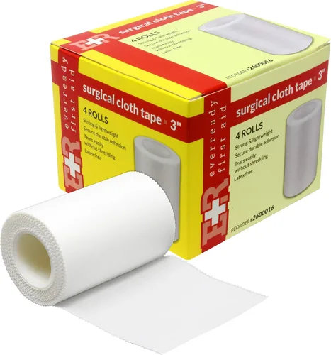 Vista 8 de Ever Ready First Aid Rollo de cinta adhesiva de tela de seda, sin látex, 2" x 10 yardas, 6
