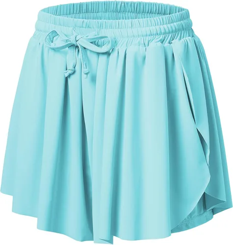 Vista 4 de Pantalones cortos fluidos con diseño de mariposa para niñas, pantalones cortos deportivos para niñas, pantalones cortos de mariposa para niños