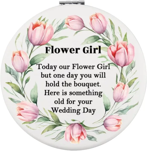 Vista 9 de WUSUANED Flores Niña Maquillaje Espejo Propuesta Regalos Boda Fiesta Regalos Dama de honor Espejo Madre de la Novia Regalo