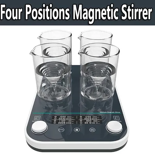 Vista 3 de Multi Point Magnetic Stirrers with Mixing Stations 4 Working Disc Size 120 * 120mm Speed Range 50-1500RPM Max. Capacity 4 * 1000ml Brushless Motor