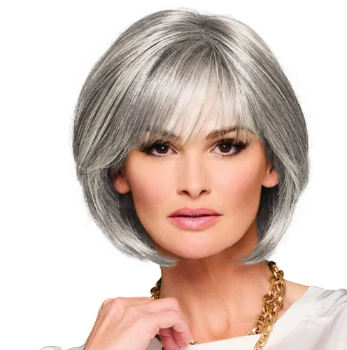 Vista 10 de Raquel Welch Made You Look Chin-Length Chic Bob, 100% atado a mano por ropa de pelo, gorra pequeña promedio, RL10/12 castaño iluminado por el sol