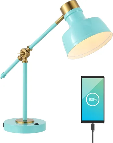 Vista 9 de JONATHAN Y JYL7124D Allegra - Lámpara de tarea LED cantiléver ajustable de 18.5", con puerto de carga USB, clásica, costera, industrial, rústica