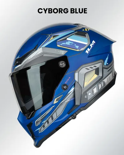 Vista 6 de ILM Cascos para Motocicleta para Adultos Hombres Mujeres Casco Integral DOT ECE con Visor Dual para Carreras en Calle con Pinlock Modelo MF509