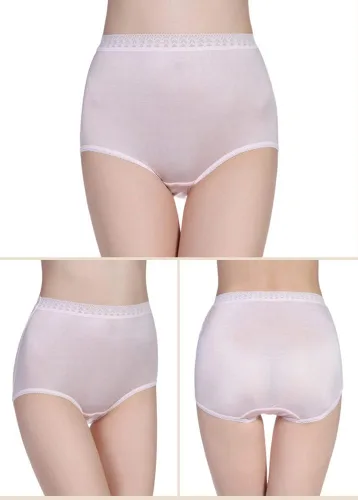 Vista 5 de Forever Angel - Calzones de tiro alto para mujer, 100% seda