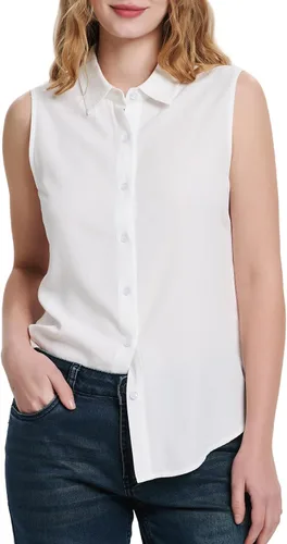 Vista 11 de YAMANMAN Camisas sin mangas con botones para mujer, blusa clásica con cuello en V