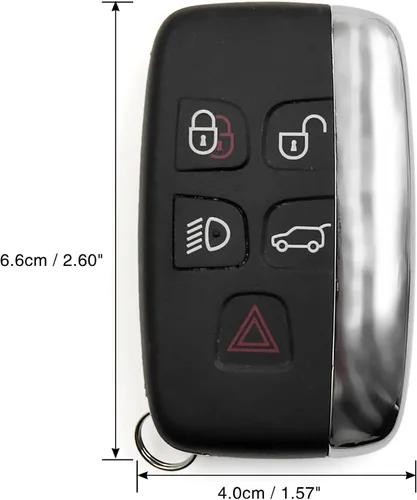Vista 7 de uxcell Funda de repuesto para llave de coche KOBJTF10A para Range Rover Discovery 4 negro 5 botones