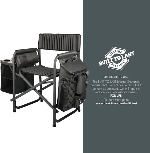 Vista 9 de Picnic Time Fusion – Silla plegable, Gris/Negro