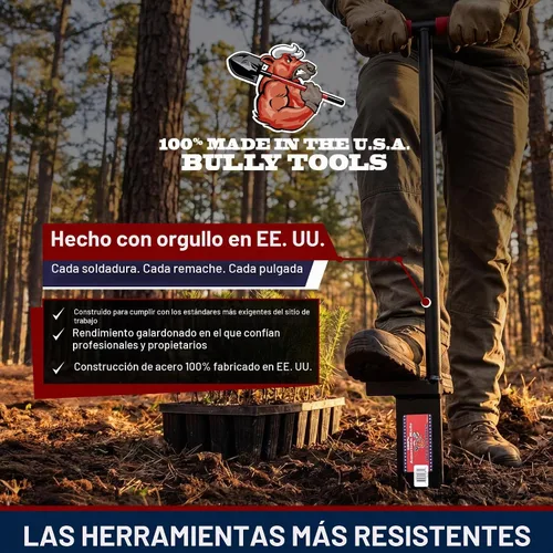 Vista 2 de Bully Tools - Herramienta de plantación de árboles de barra dibble calibre 11, mango en T de goma