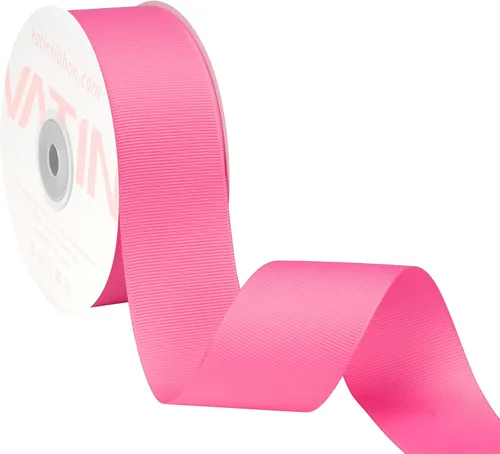 Vista 98 de VATIN Cinta de Grogrén Negra, 1-1/2" x 50 Yardas Continuas, Cinta de Grogrén de Poliéster Negra, Usar para Lazos de Bricolaje, Accesorios
