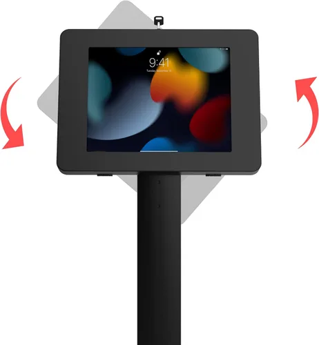 Vista 5 de Soporte de piso delgado - Soporte para tableta con pantalla de quiosco de 360 grados CTA - Acceso al cargador y bloqueo para iPad mini A17 Pro