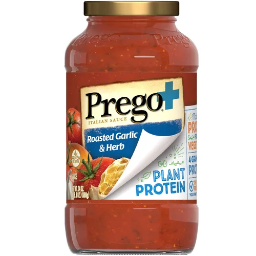 Vista 32 de Prego Tomate grueso con salsa de pasta de ajo y cebolla, tarro de 24 onzas