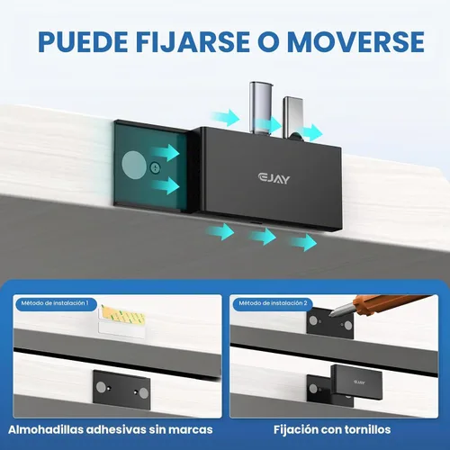 Vista 2 de EJAY Concentrador USB A magnético de 4 puertos de 5 Gbps para Mac y Windows
