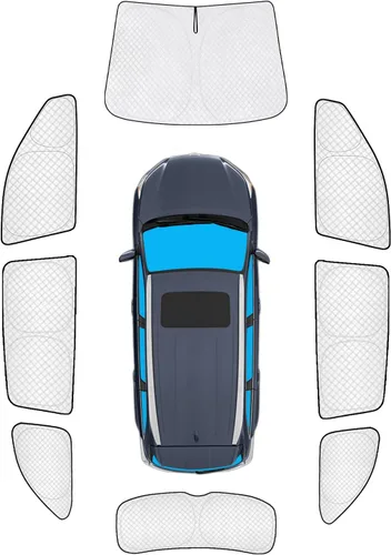 Vista 101 de KMF 6 piezas de parasoles gruesos para Mazda 3 Hatchback (No Sedán) 2014-2018 Accesorios, parasoles completos para parabrisas y ventanas de coche