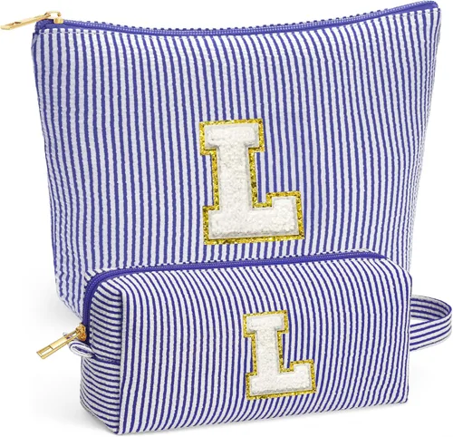 Vista 46 de Set de Bolsos de Maquillaje de Viaje - Bolso Inicial de Aseo de Viaje, Bolso de Cosméticos Portátil Bolso de Maquillaje de Viaje con Artículos Azul