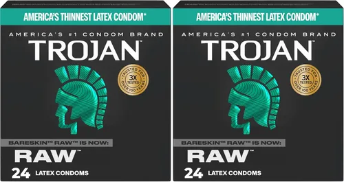 Vista 11 de Trojan Bareskin - Preservativos finos, paquete variado Everythin, condón de látex lubricado, 10