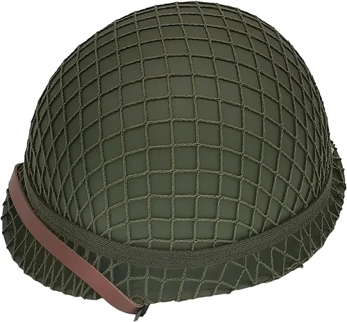Vista 3 de WWII - Casco M1 del ejército de los Estados Unidos, engranaje de la Segunda Guerra Mundial, casco de la Segunda Guerra Mundial de la Segunda Guerra