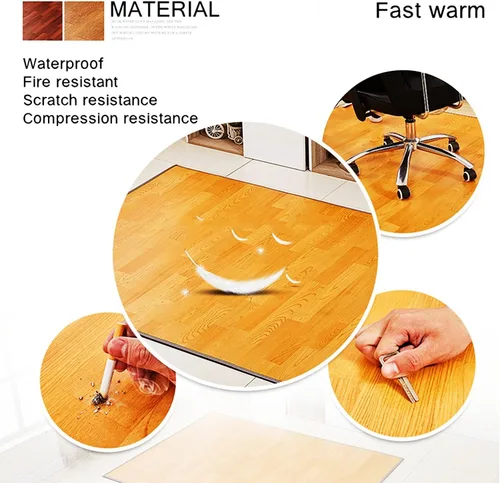 Vista 4 de Heated Floor Mats Electric Heated Carpet Area Rugs w/Timer & Adjustable Temperature, Electric Heating Pad Space Heater, Foot Warmer Floor
