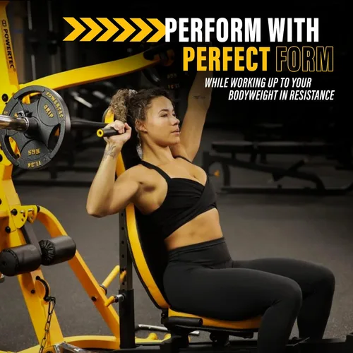 Vista 6 de Powertec Sistema de palanca de banco de trabajo de fitness, banco de entrenamiento, capacidad de peso de 500 libras, equipo de gimnasio