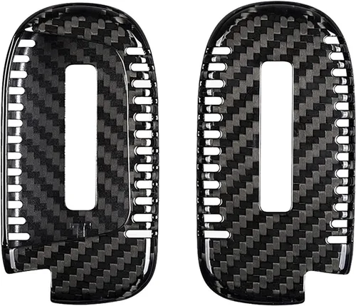 Vista 6 de Funda para llavero de fibra de carbono genuina para Jeep Compass Grand Cherokee SRT Renegade Trailhawk Smart Car Remote Key Fob Case para hombres
