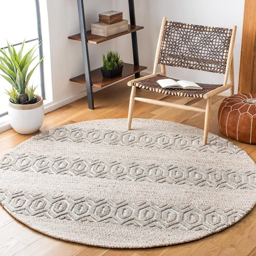 Vista 9 de SAFAVIEH Natura Collection Alfombra de pasillo, 2 pies 3 pulgadas x 9 pies, beige y marfil, lana hecha a mano, ideal para zonas de alto tráfico