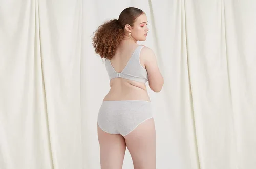 Vista 7 de MeUndies Hipster de algodón orgánico elástico para mujer, calzones cómodos, tela exclusiva de Tienda, Claro