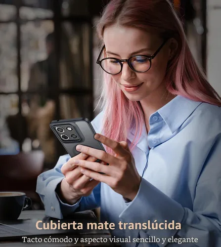 Vista 7 de FNTCASE Funda para Motorola Moto G-Stylus-5G-2025: Funda magnética translúcida mate a prueba de golpes para Moto G Stylus 2026, funda protectora