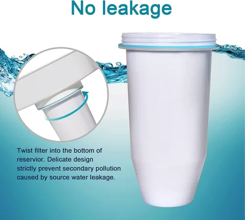 Vista 4 de ZR-017 Filtro de agua de repuesto para jarras y dispensadores de agua, filtro avanzado de 6 etapas para eliminar el 99.9% de plomo, cloro, fluoruro