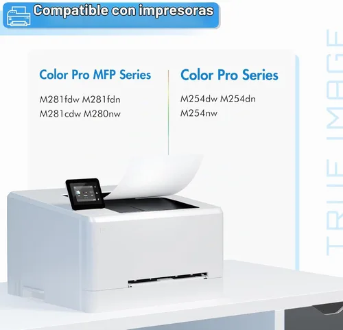 Vista 2 de Cartucho de tóner 202X para HP 202A 202 M281fdw CF500X 4 unidades de alto