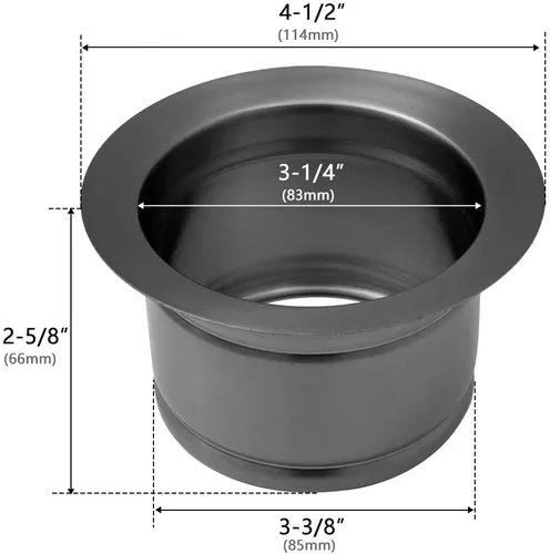 Vista 2 de STARSTAR Brida de fregadero, brida profunda de eliminación de basura para fregadero de cocina, apto para orificio de drenaje estándar de fregadero