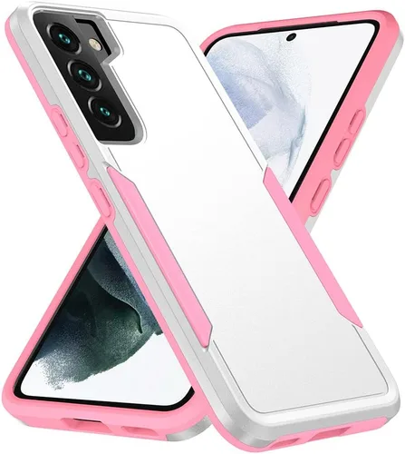 Vista 22 de Funda diseñada para Samsung S22 (no para S22 Ultra y S22 Plus), resistente, resistente, a prueba de golpes, soporte de carga inalámbrica, funda Azul
