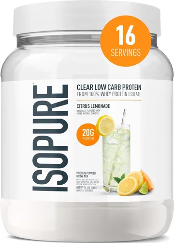 Vista 21 de Isopure - polvo de proteína de suero de leche con sabor a fruta ligera refrescante