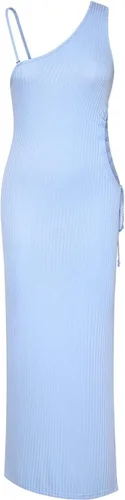 Vista 6 de AOHITE Vestido largo sexy de un hombro sin mangas con abertura lateral para mujer