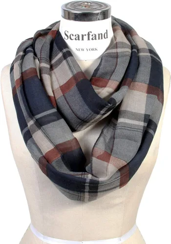 Vista 14 de Bufandas de moda a cuadros y cuadros Infinity de Scarfand's Tartan