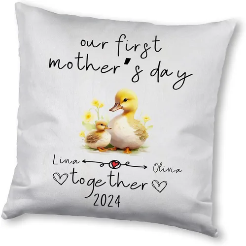 Vista 8 de Duck Mothers Day, Personalised Pillow Case Decor for Home, Present for Mom, Grandmother, for Her