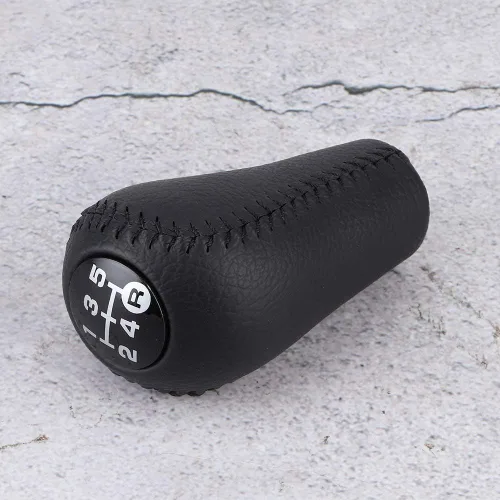 Vista 3 de 33504-20120-C0 - Pomo de palanca de cambios de cuero negro con gran sensación de mano, palanca de cambios para Toyota 4Runner/Pickup/Hilux Surf/Land