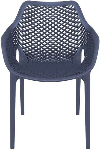 Vista 5 de Compamia Air XL - Silla de comedor para patio al aire libre, color gris oscuro (juego de 2)