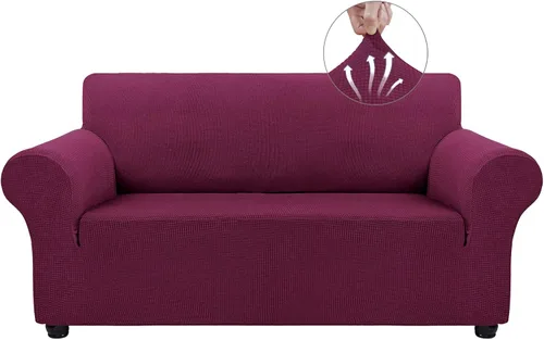 Vista 30 de Asnomy Fundas de sofá para sofá de 2 cojines, fundas elásticas para sofá biplaza, protector de mascotas, fundas de muebles para perros y gatos, tela