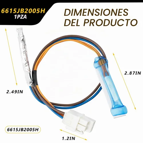 Vista 5 de Sensor de temperatura del refrigerador 6615JB2005H para LG, Samsung
