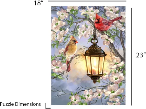 Vista 4 de Springbok Puzzle to Remember - Alzheimer & Demencia Actividad - Rompecabezas de 60 piezas Linterna Primavera - Hecho en Estados Unidos