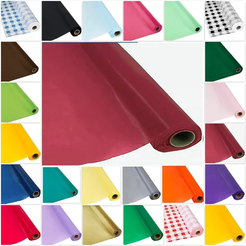 Vista 13 de DIY Craft - Rollo de plástico negro para mesa de banquete, 300 pies de largo (26 colores)