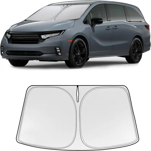 Vista 20 de Parasol plegable WODSTA de cobertura completa para parabrisas compatible con Audi Q5 2018-2025 todos los modelos de 4 capas engrosadas