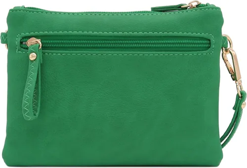 Vista 75 de Bolso de hombro cruzado con múltiples bolsillos y cremallera y correa de muñeca pequeña