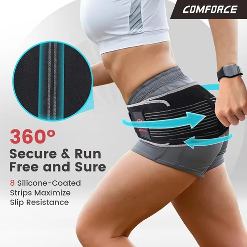 Vista 4 de Cinturón ancho SI con bolsa de hielo, el cinturón de articulaciones Comfort SI alivia el dolor de ciática y cadera Extra-wide Belt Prevents