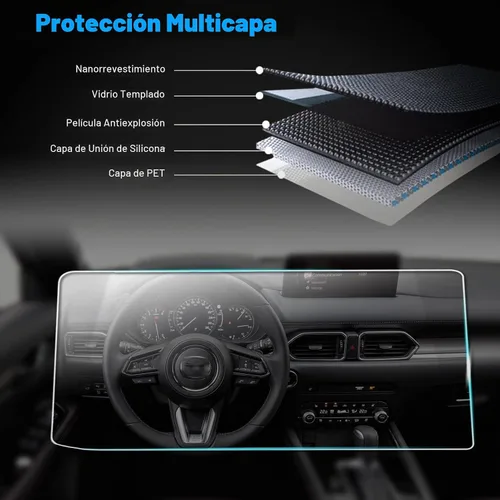 Vista 2 de Protector de pantalla de navegación ANFOKAS para Mazda CX-5 CX-9 2021-2025 Cubierta protectora de pantalla táctil de coche, para Mazda CX-5 CX-9