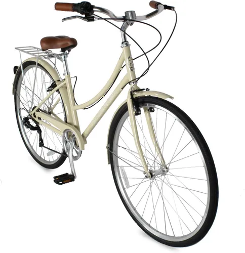 Vista 16 de MICARGI Bicicleta híbrida para adultos de 24/26 pulgadas, bicicleta híbrida de 1/7 velocidades para mujeres, hombres, personas mayores, bicicleta