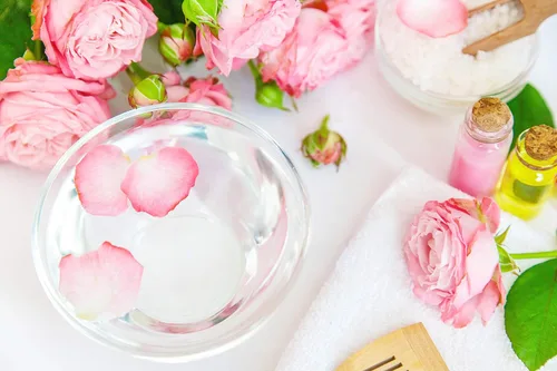 Vista 8 de OPO Spray de tóner facial de agua de rosas, agua de rosas búlgara natural con aloe, árbol de té, hamamelis, hidratante y rejuvenecedor para cara