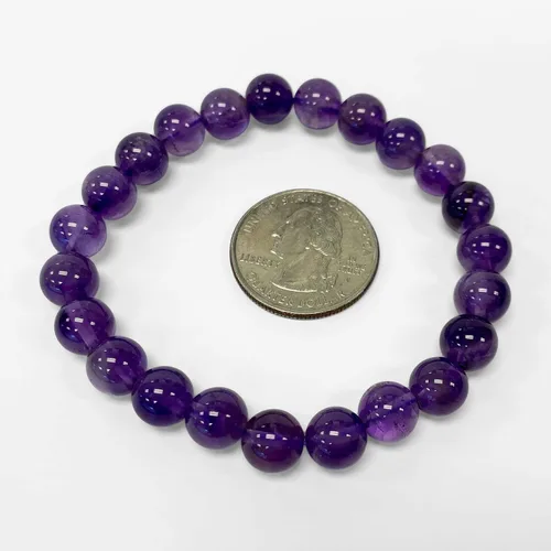Vista 5 de Gem Avenue Handmade Round Bead Stretch Bracelet Unisex Natural Stone Beaded Jewelry for Men & Women, Elastic Wristband for Daily Wear