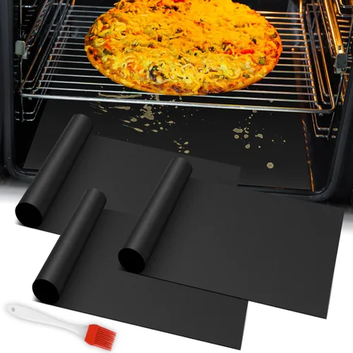 Vista 14 de Forro para el fondo del horno, fundas para freidoras de aire cortadas a medida, protector para estufas y esteras para parrillas, lámina de teflón