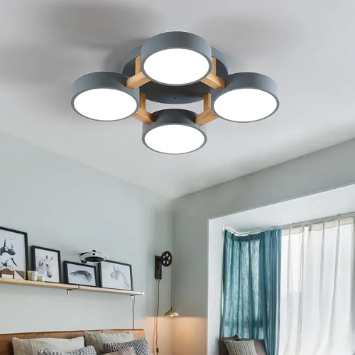 Vista 11 de Lámpara de techo LED, lámpara de techo 33WGreen 3 CCT para dormitorio, sala de estar, cocina