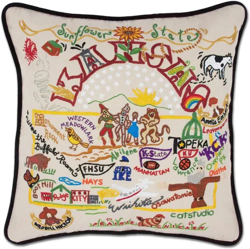 Vista 107 de Catstudio Portland (Oregon) - Almohada decorativa bordada